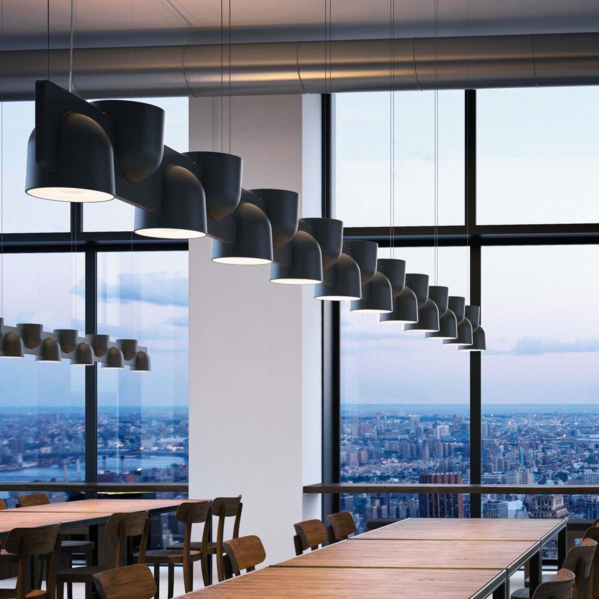 FontanaArte_ Black Igloo Suspension Lamps Large, design Studio Klass