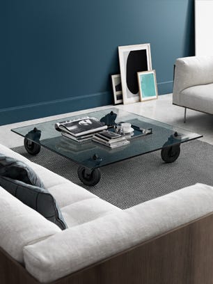 FontanaArte Tavolo con Ruote, design by Gae Aulenti