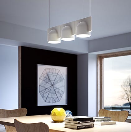 FontanaArte_Lampada sospensione Cheshire bianco, design GamFratesi